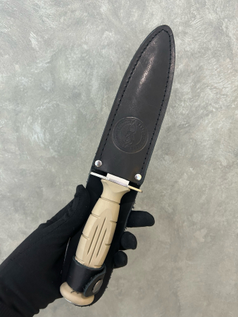 Нож «Вишня», сталь ЭИ-107, кож.ножны (бежевый)