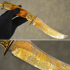 Нож "Вепрь" с сюжетом "Лев" подарочный, ЦМ ножны
