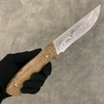 Нож "Лиса", сталь ЭИ-107, цельнометаллический, орех