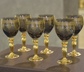 Набор водочный "Золотая богемия"( 6 рюмок,богемское стекло)