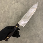 Нож поварской большой, сталь ЭИ-107, накладная рукоять, граб