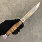 Нож "Финка-2" сталь 95Х18, карельская береза