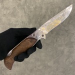 Нож складной "Ахиллес", сталь ЭИ-107 (орех,рисунок)