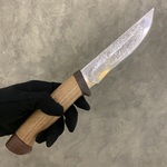 Нож "Лиса" сталь ЭИ-107, орех, текстолит, рисунок