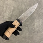 Нож "Фокс-1" сталь ЭИ-107, береста, гравировка