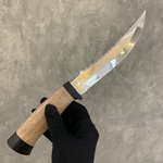 Нож "Рыбацкий 1" сталь 95Х18(орех + золочение)