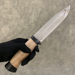 Нож "Баджер-2", сталь ЭИ-107, орех, текстолит, рисунок