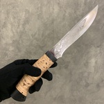 Нож "Горностай" сталь 95Х18, береста, гравировка