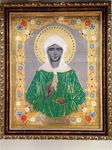 Икона "Святая Матрона Московская" с эмалью