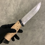 Нож "Риф" сталь ЭИ-107, береста, гравировка