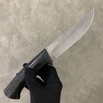 Нож "Марал" дамасская сталь, кожа, текстолит