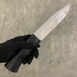 Нож "Баджер-4" сталь ЭИ-107, кожа, гравировка
