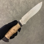 Нож "Торнадо-2" сталь 95Х18, береста, текстолит, гравировка