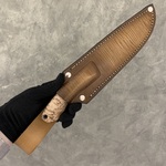 Нож "Киалим Люкс" Х12МФ карельская береза, формованные ножны