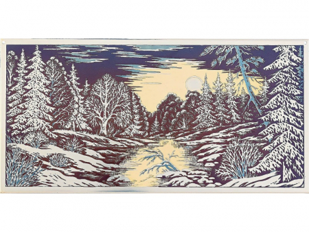 Гравюра "Иней" в раме