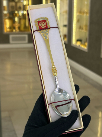 Ложка сувенирная "Герб РФ"