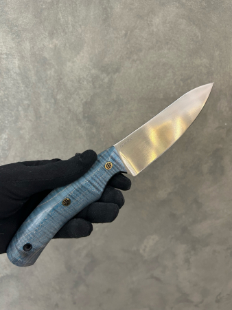Нож "Куркуль" Aus10Cobalt полировка стаб клен