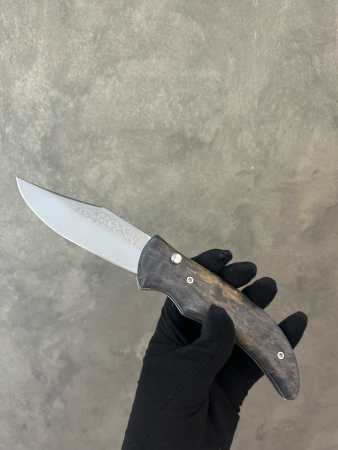 Нож складной с кнопкой НС-3, 95х18, амарант