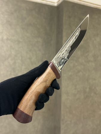 Нож «Скиф», 95х18, орех, гравировка