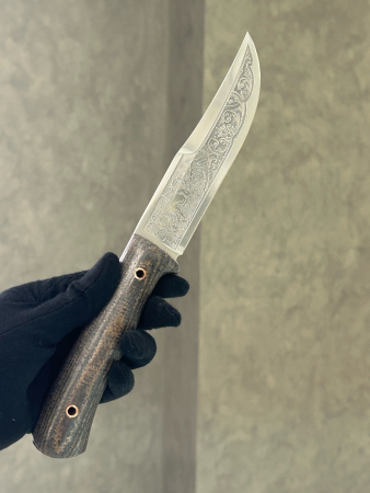 Нож «Марал», сталь 95х18, ц/м, накладная текстолит, гравировка