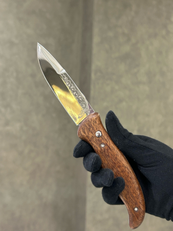 Нож складной нс-1, 95х18, сапеле